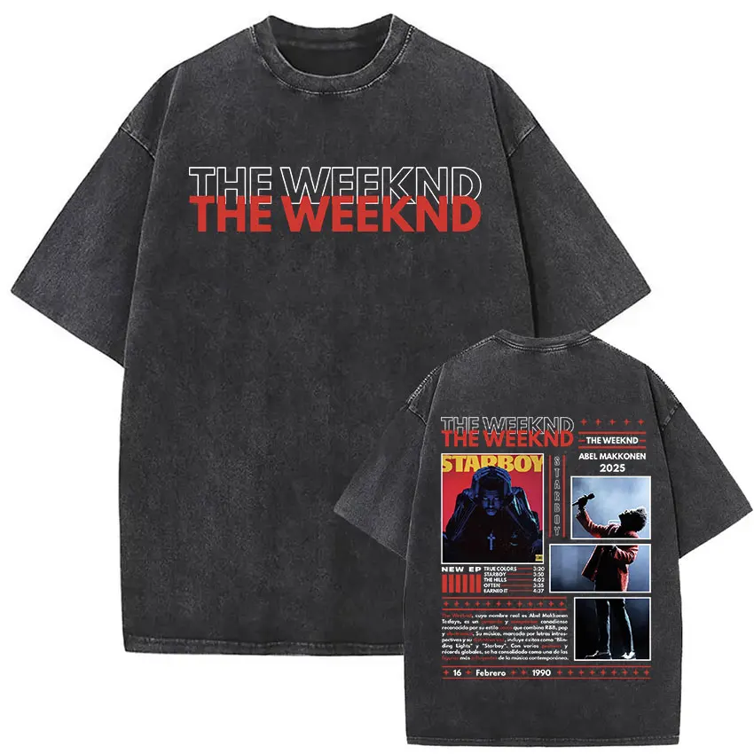 The Weeknd Print Mineral Wash T-Shirt