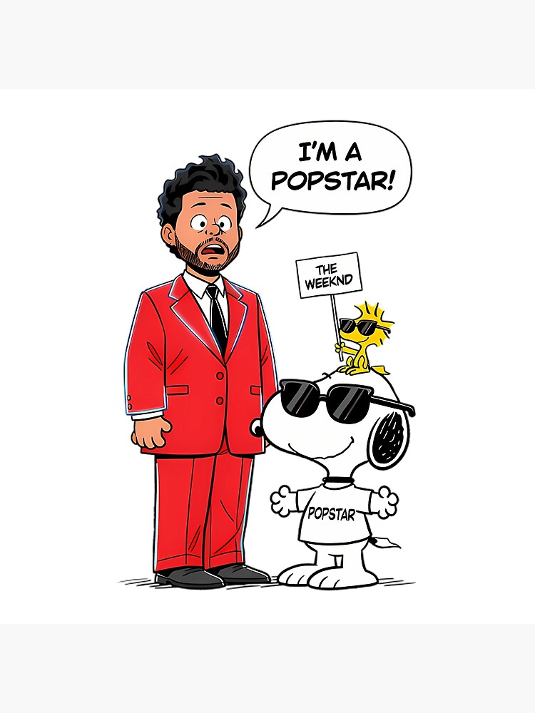 The Weeknd X Snoopy Im Popstar Throw Pillow - Image 2