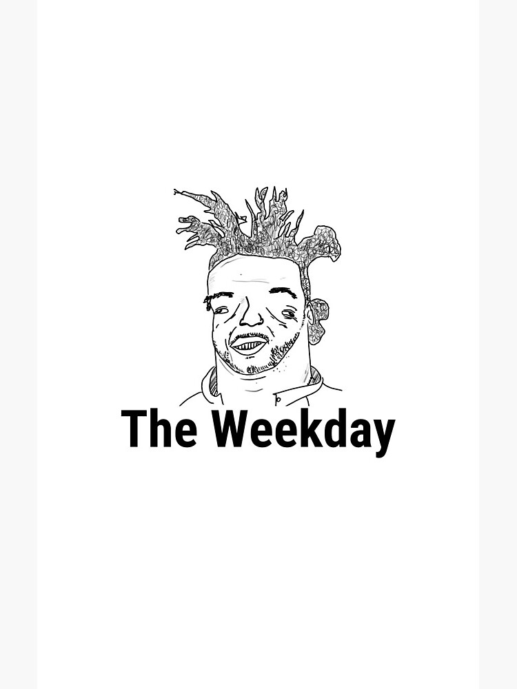The Weeknd Funny Drawing The Weekday Shower Curtain - Image 2
