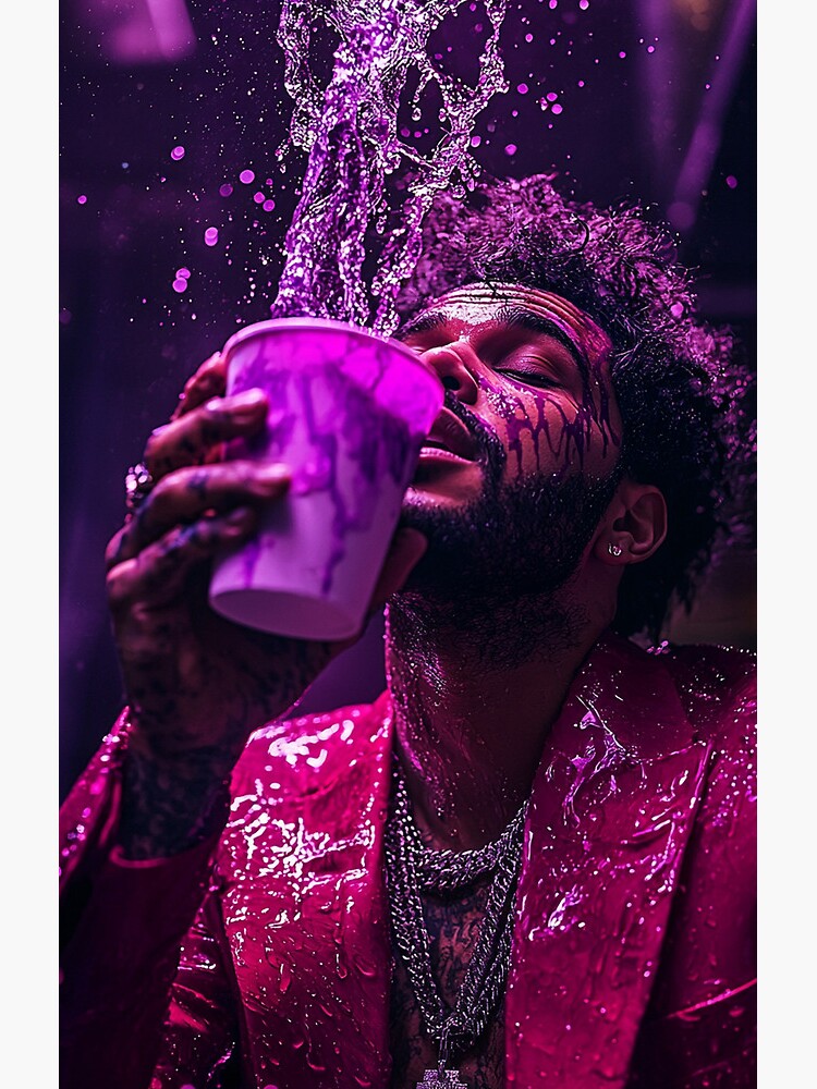 The Weeknd Purple Drink Pop Culture Art Shower Curtain - Image 2