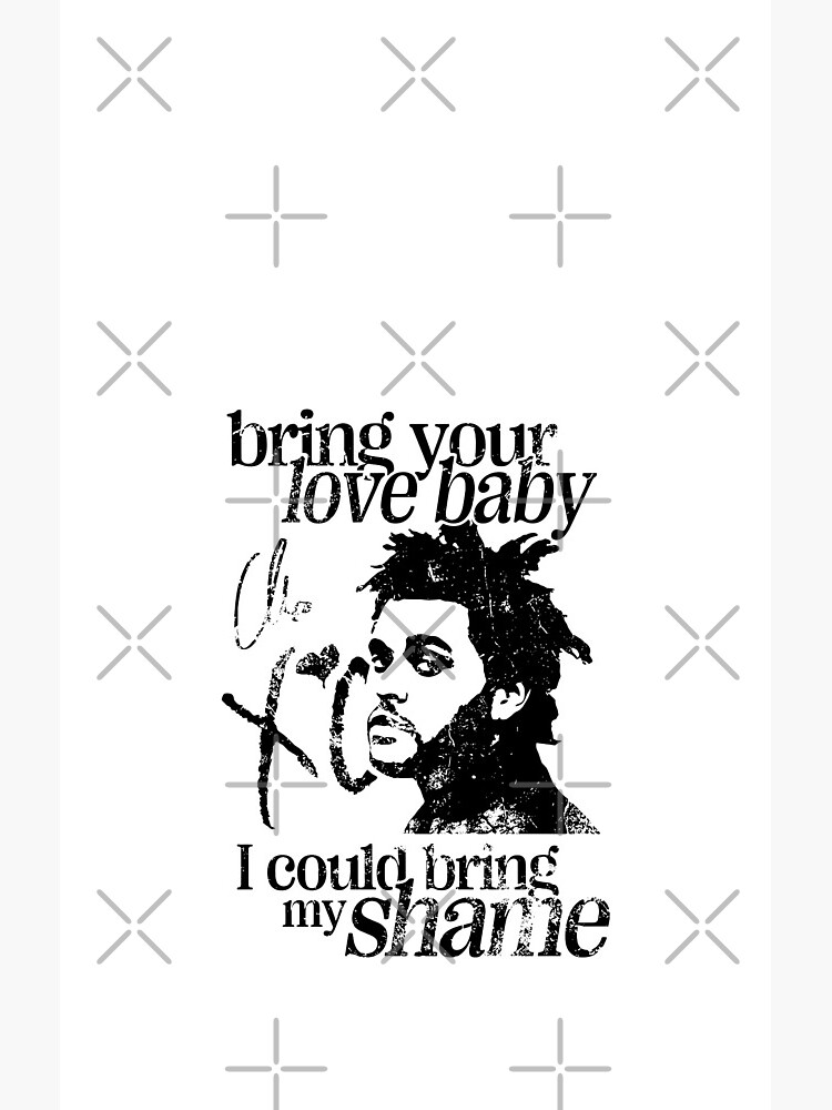 The Weeknd Trilogy Black Graphic Shower Curtain - Image 2