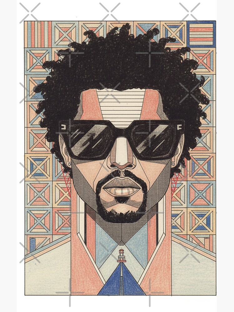 The Weeknd Surreal Architectural Portrait Shower Curtain - Image 2