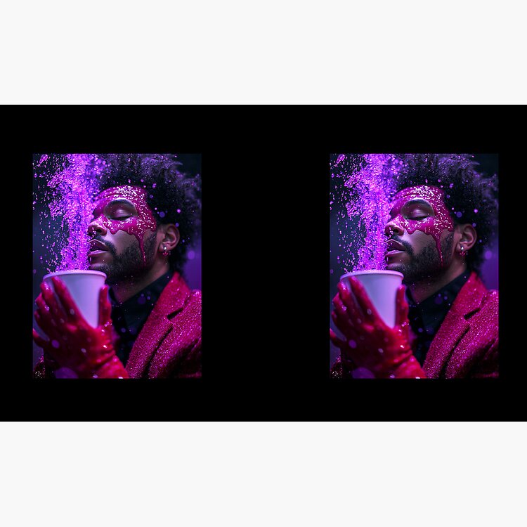 The Weeknd Purple Lean Cinematic Art Mug - Image 2