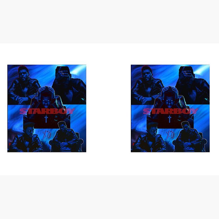Neon Blue Pop Portrait Dark Aesthetic Collage Mug - Image 2