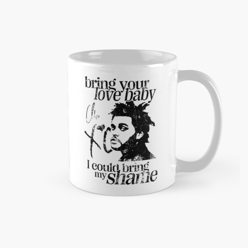The Weeknd Wicked Games Lyric Design Trilogy Black Graphic Mug