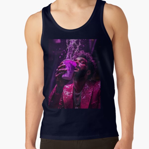 The Weeknd Purple Drink Pop Culture Art Tank Top - Image 5