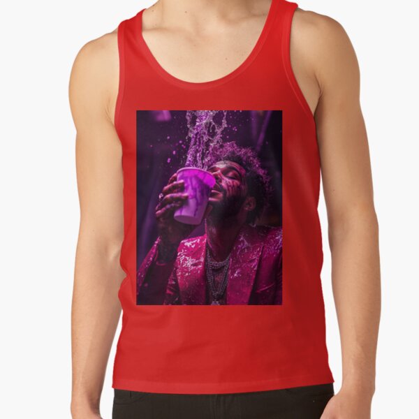 The Weeknd Purple Drink Pop Culture Art Tank Top - Image 4