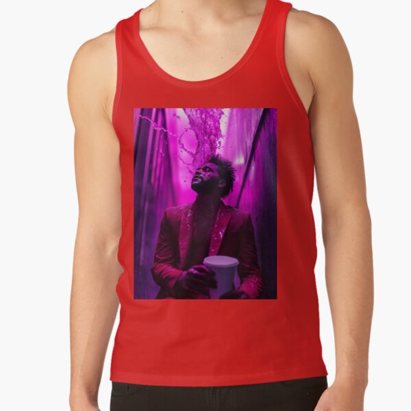 The Weeknd Purple Chemical Splash Art Tank Top - Image 4