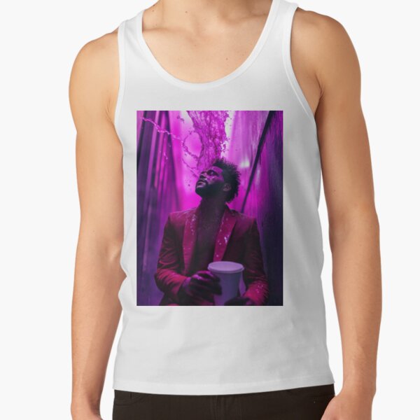 The Weeknd Purple Chemical Splash Art Tank Top