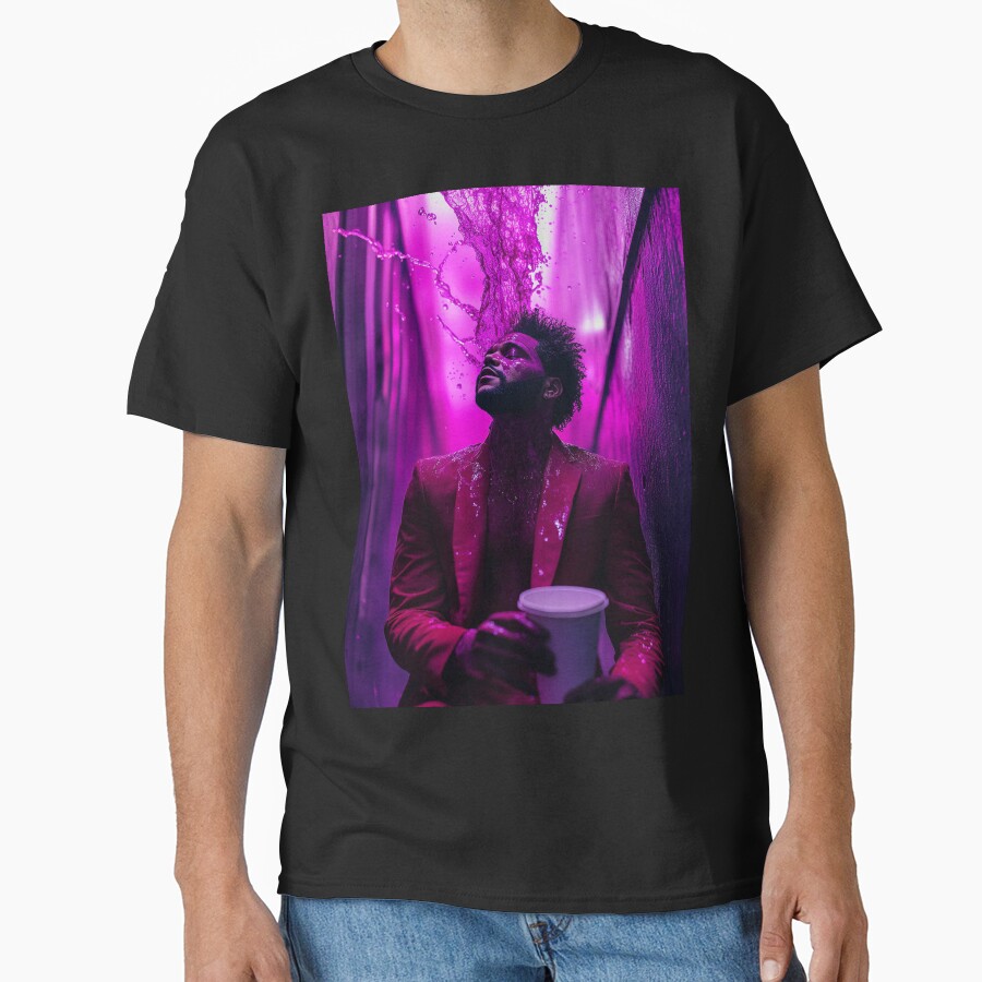 The Weeknd Purple Chemical Splash Art T-shirt - Image 2