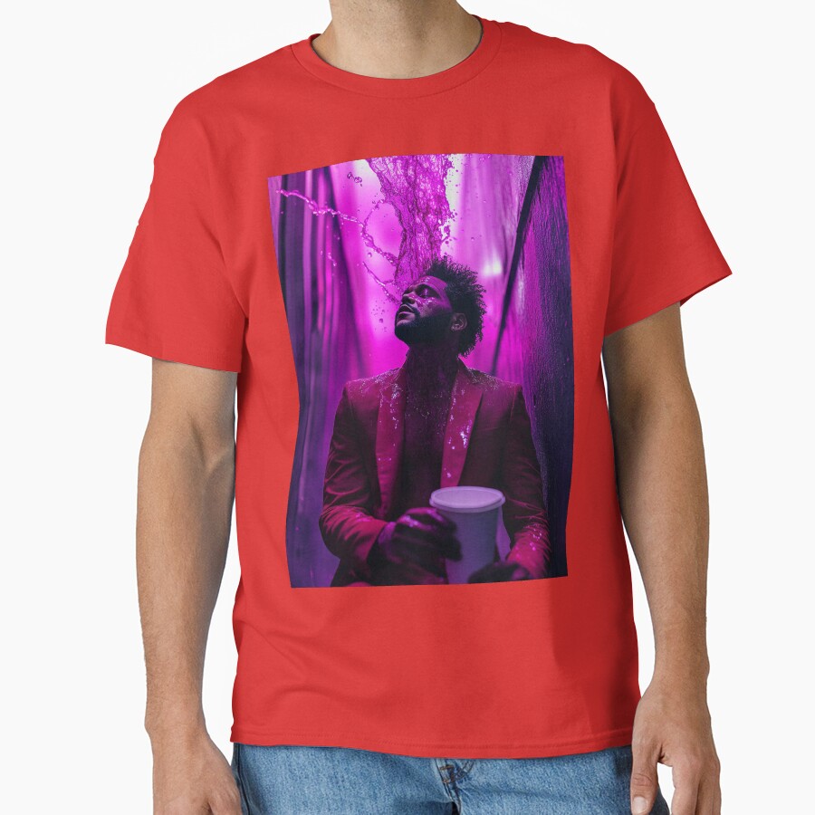 The Weeknd Purple Chemical Splash Art T-shirt - Image 5