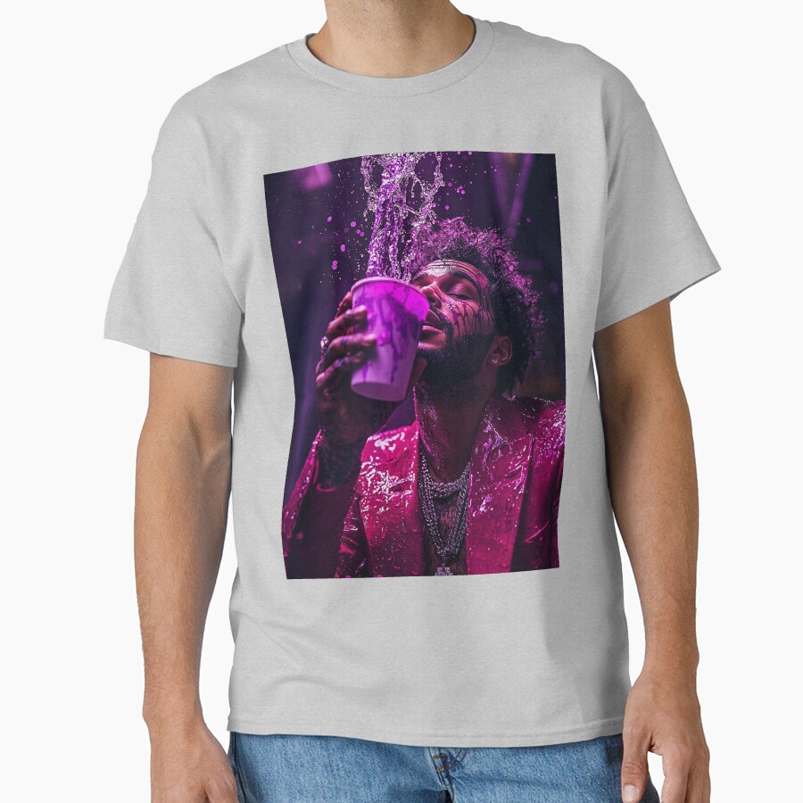 The Weeknd Purple Drink Pop Culture Art T-shirt - Image 3