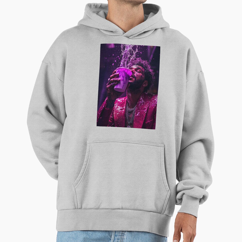 The Weeknd Purple Drink Pop Culture Art Hoodie - Image 4