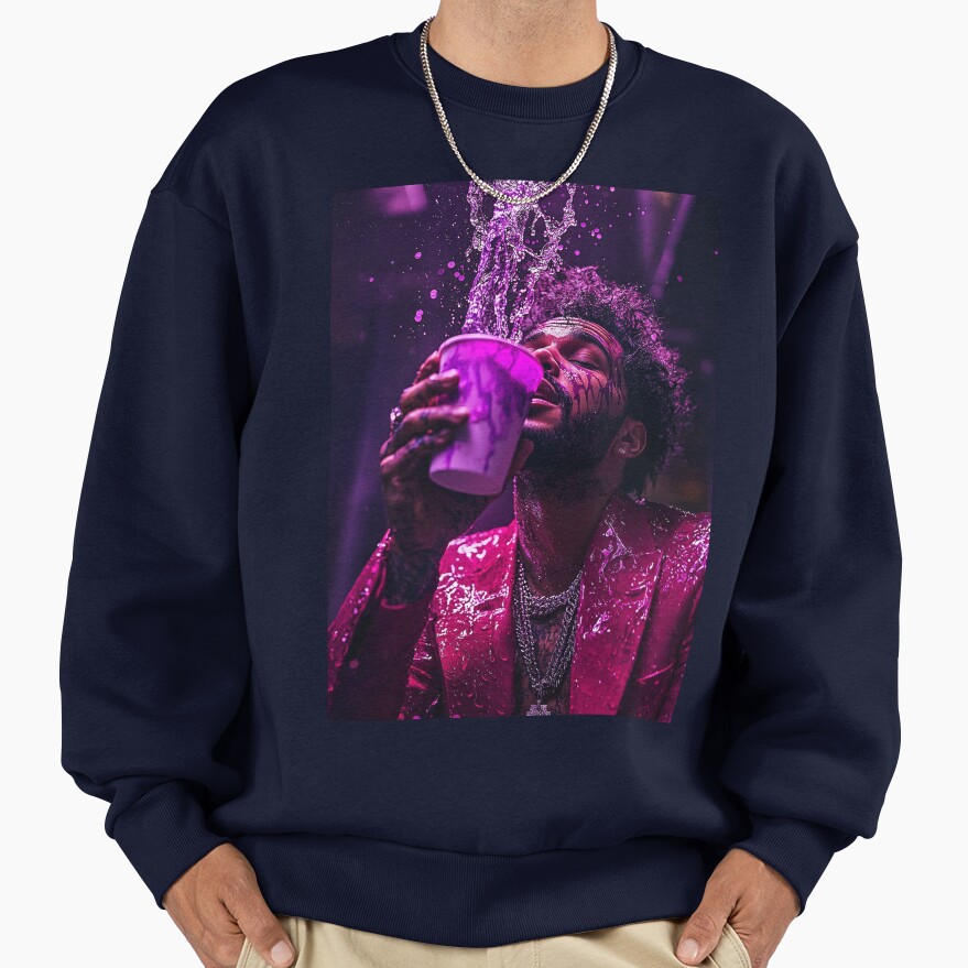 The Weeknd Purple Drink Pop Culture Art Sweatshirt - Image 5