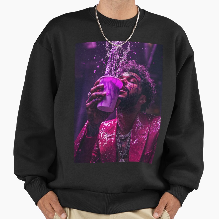 The Weeknd Purple Drink Pop Culture Art Sweatshirt - Image 2