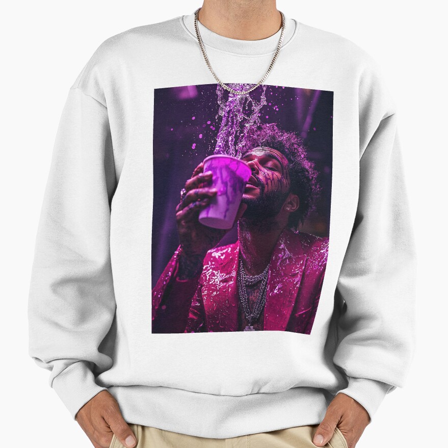The Weeknd Purple Drink Pop Culture Art Sweatshirt