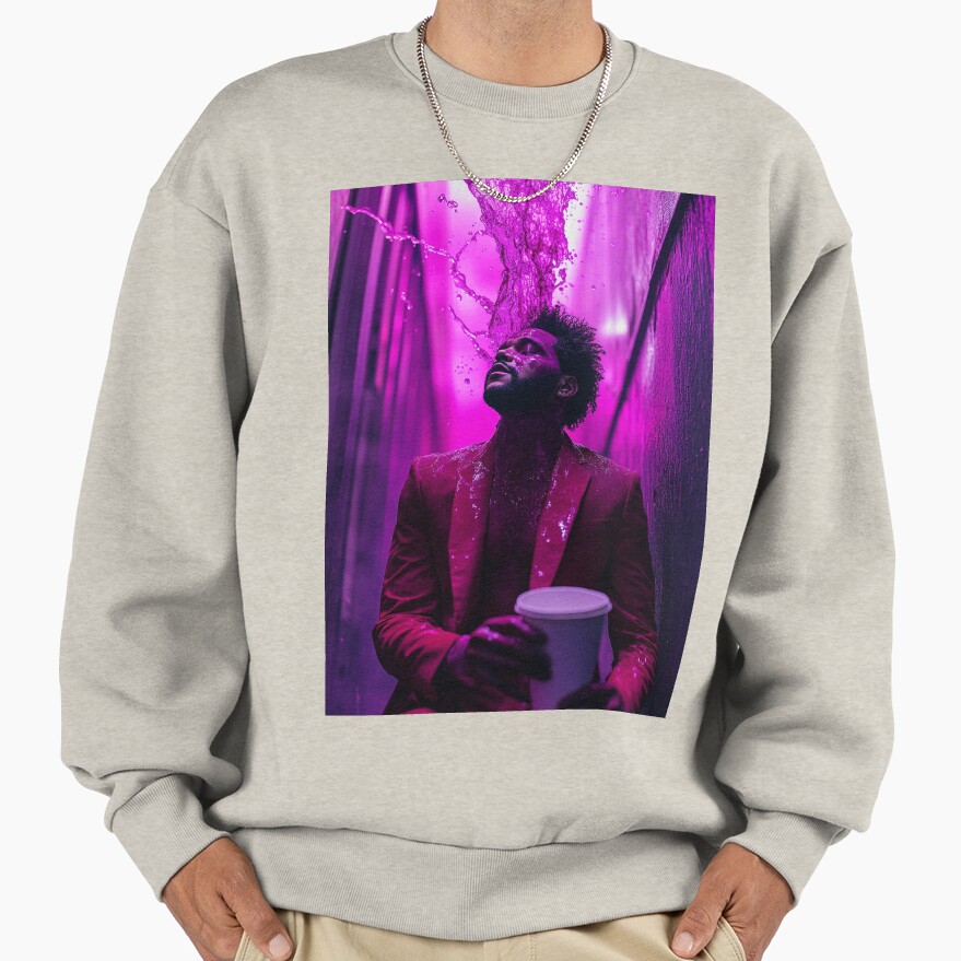 The Weeknd Purple Chemical Splash Art Sweatshirt - Image 3
