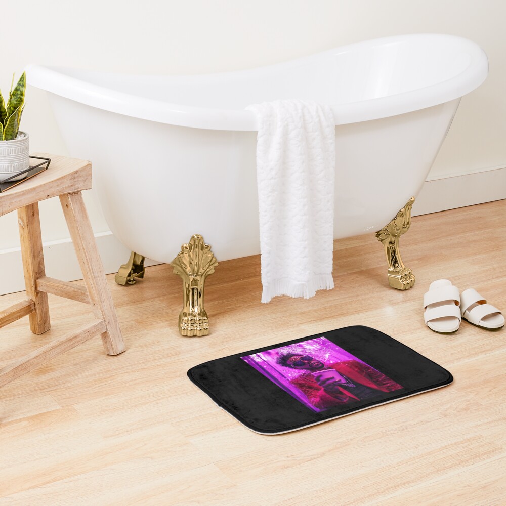 The Weeknd Purple Splash Pop Art Bath Mat - Image 2