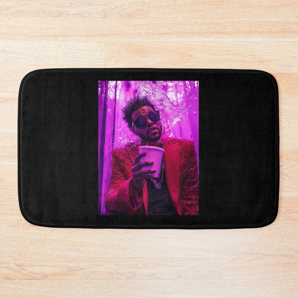The Weeknd Purple Splash Pop Art Bath Mat