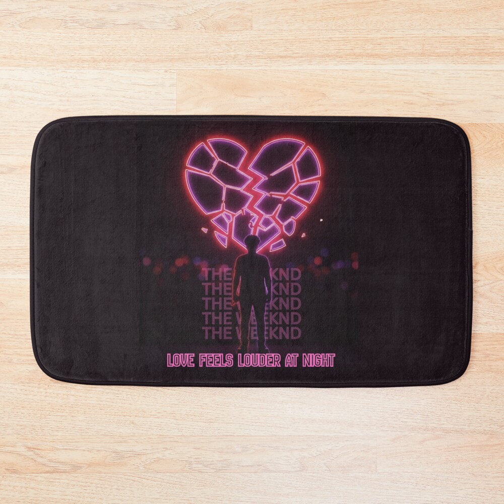 Neon Heartbreak Night The Weeknd Bath Mat