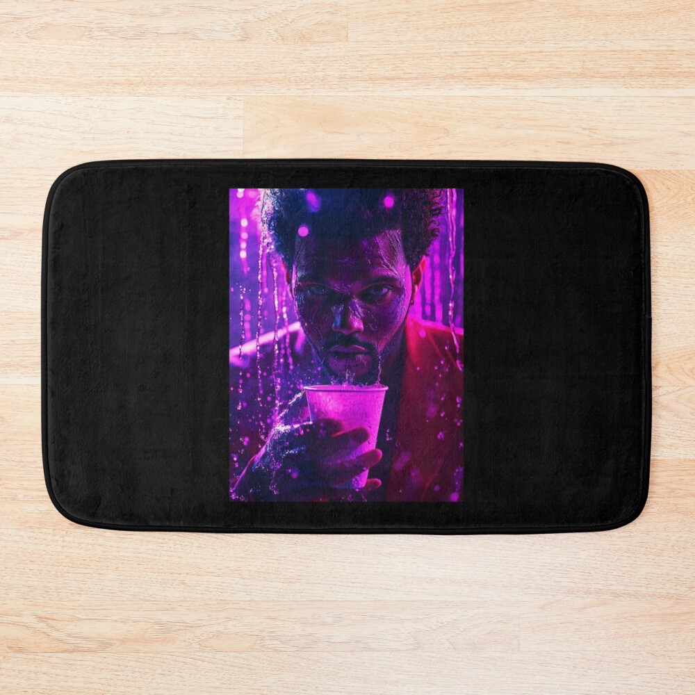 The Weeknd Purple Drink Cinematic Art Bath Mat