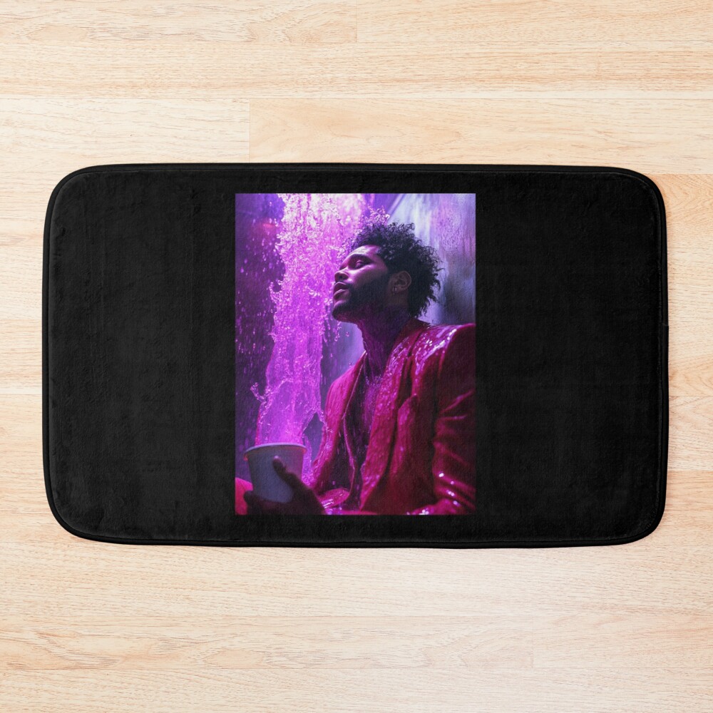 The Weeknd Purple Lean Cinematic Art Bath Mat