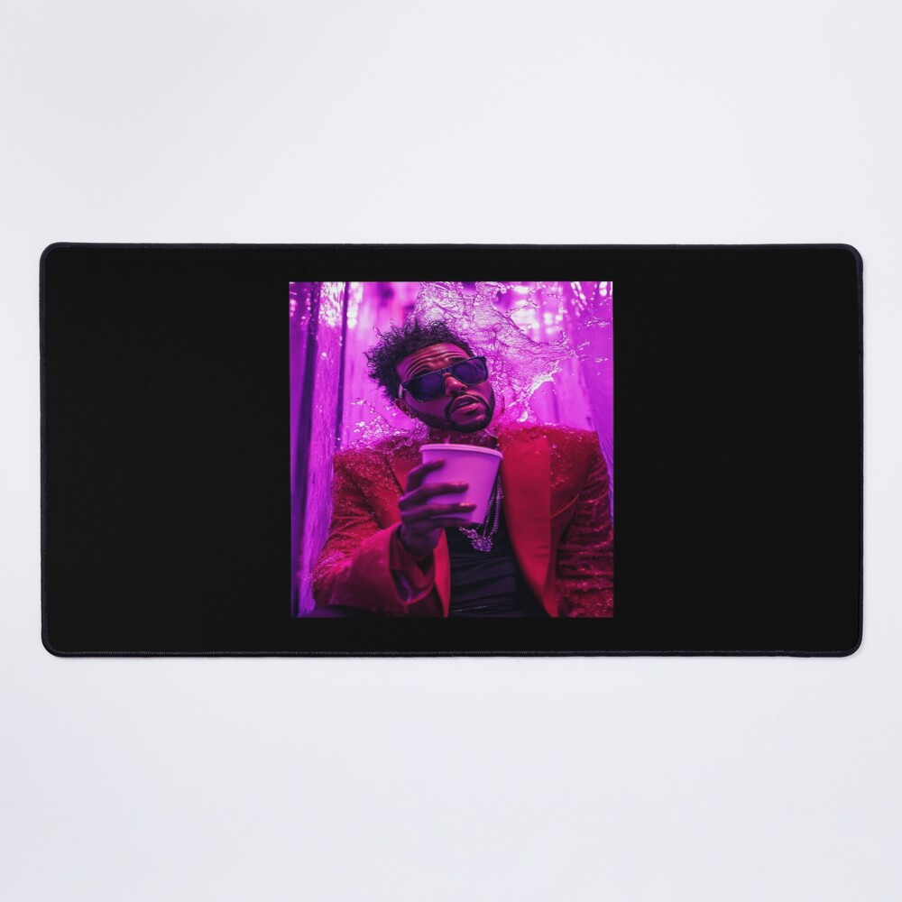 The Weeknd Purple Splash Pop Art Mouse Pad