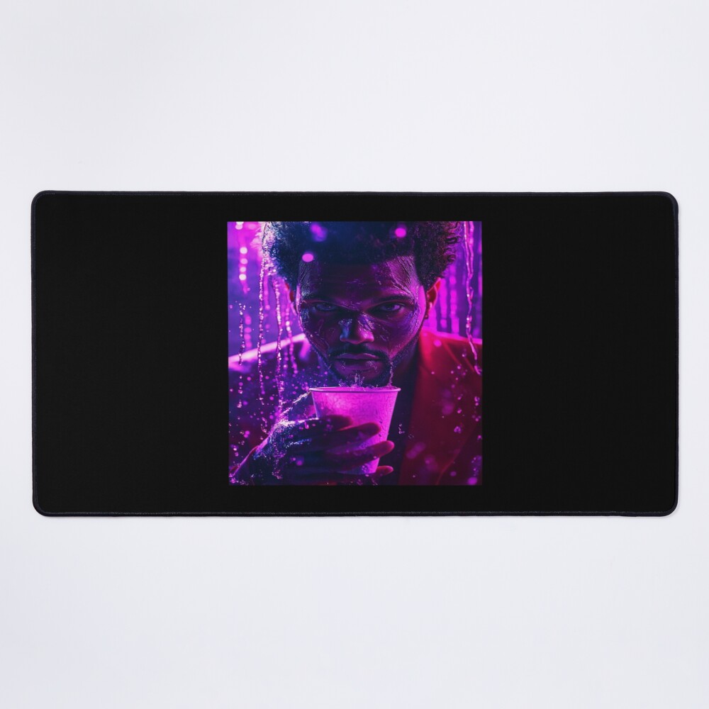 The Weeknd Purple Drink Cinematic Art Mouse Pad