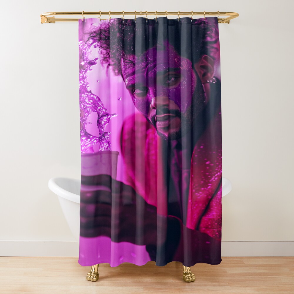 The Weeknd Purple Chemical Splash Art Shower Curtain
