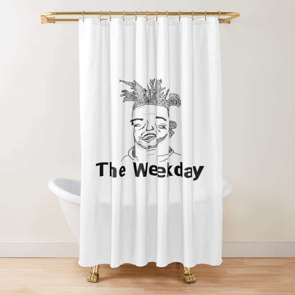 The Weeknd Funny Drawing The Weekday Shower Curtain