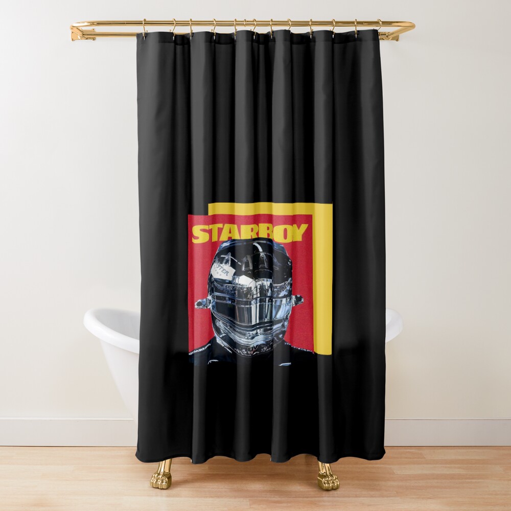 Lewis Hamilton Starboy Helmet Shower Curtain