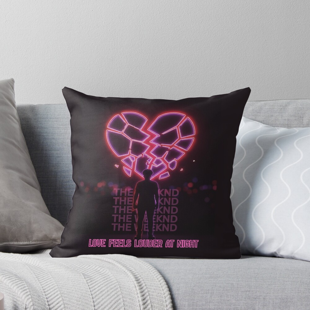 Neon Heartbreak Night The Weeknd Throw Pillow