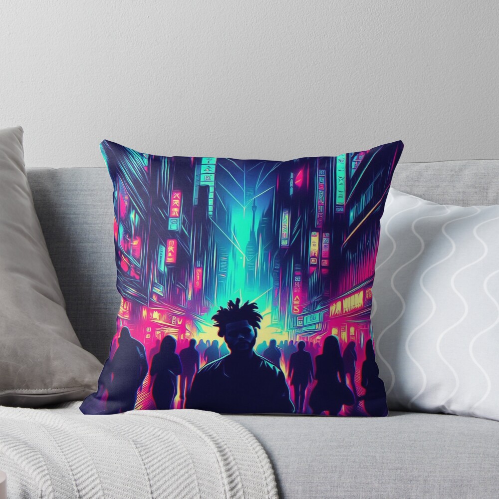 Blinding Lights The Weeknd Throw Pillow